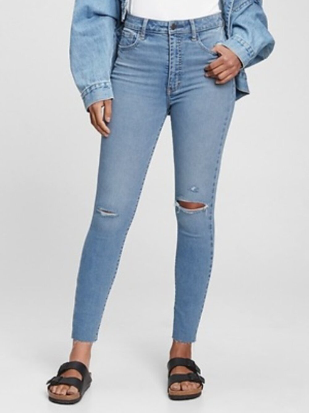 Gap Universal Jegging skinny jeans blue denim size 27 Tall